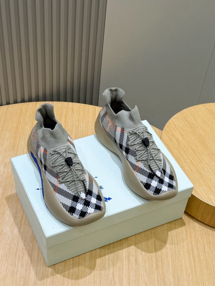 BURBERRY CHECK KNIT NEPTUNE SNEAKERS – BBR055