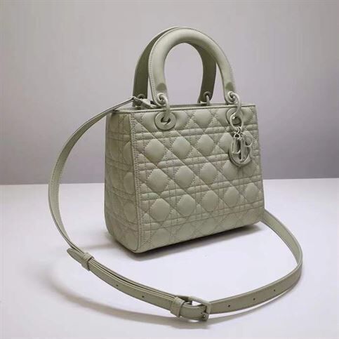 MEDIUM LADY DIOR BAG METALLIC GRAY – DOB007
