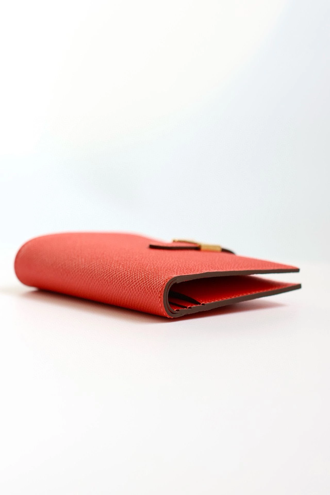 Hermes Bearn Compact Handmade Wallet in Red Epsom Calfskin – HW137
