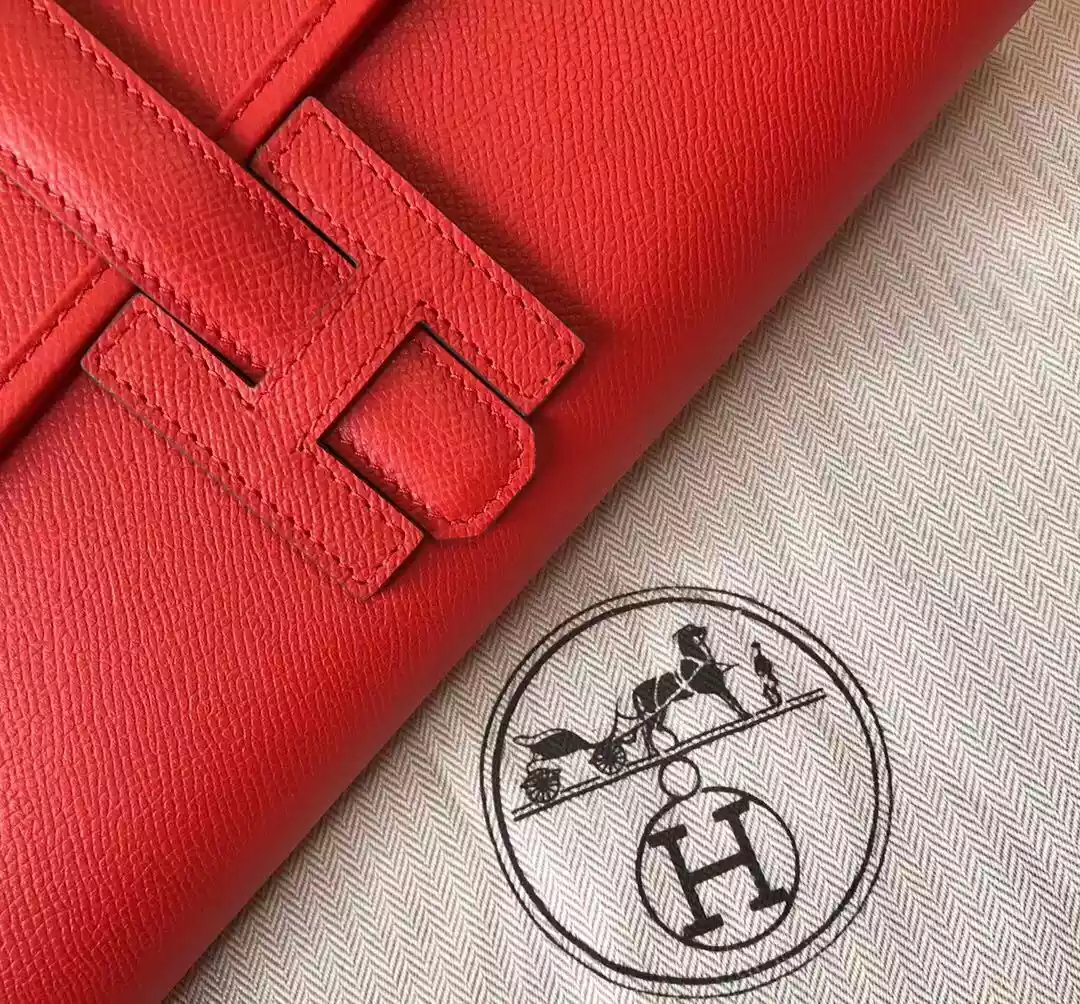 Hermes Jige Elan 29 Clutch In Red Epsom Leather – HW104