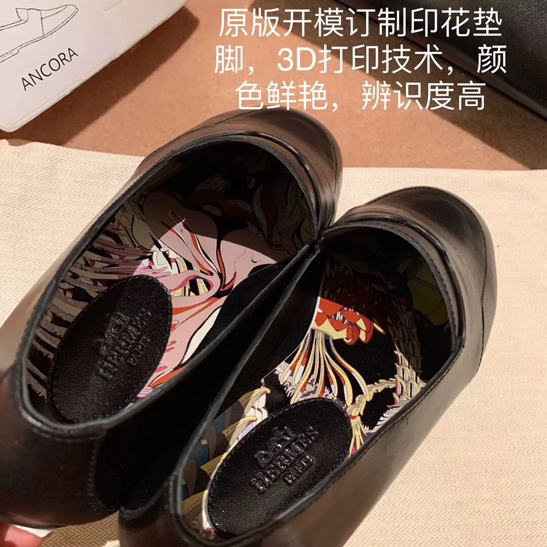 Hermes Women’s Ancora Loafers In Black Goatskin – HM080