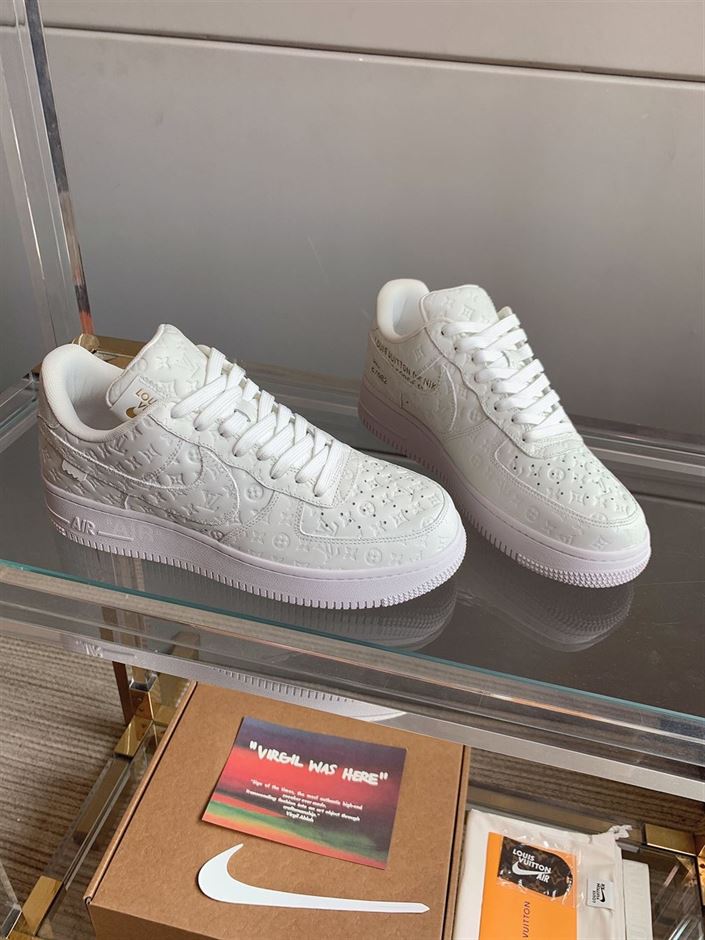 NIKE AIR FORCE 1 LOUIS VUITTON TRIPLE WHITE – LVS109