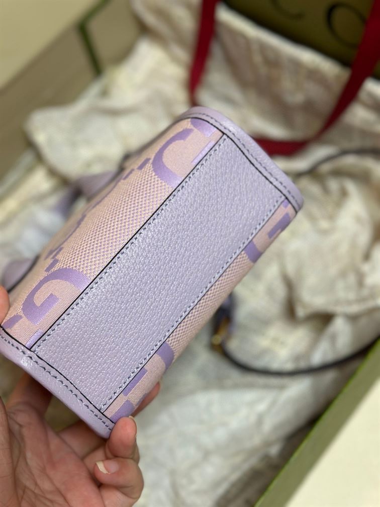 GUCCI JUMBO GG MINI NOTE BAG WITH BEIGE AND LILAC – GB39