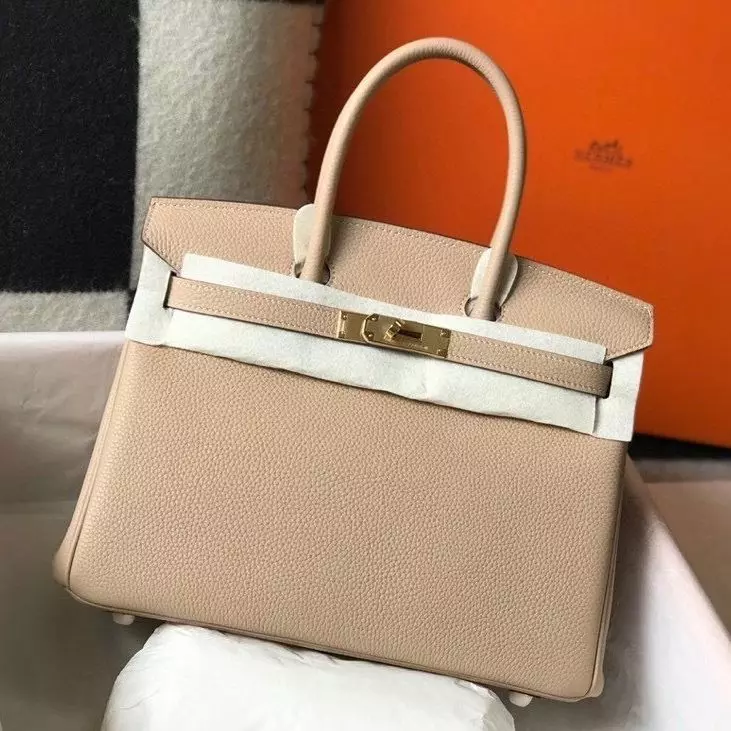 Hermes Birkin 30cm Bag In Trench Clemence Leather GHW – HW024