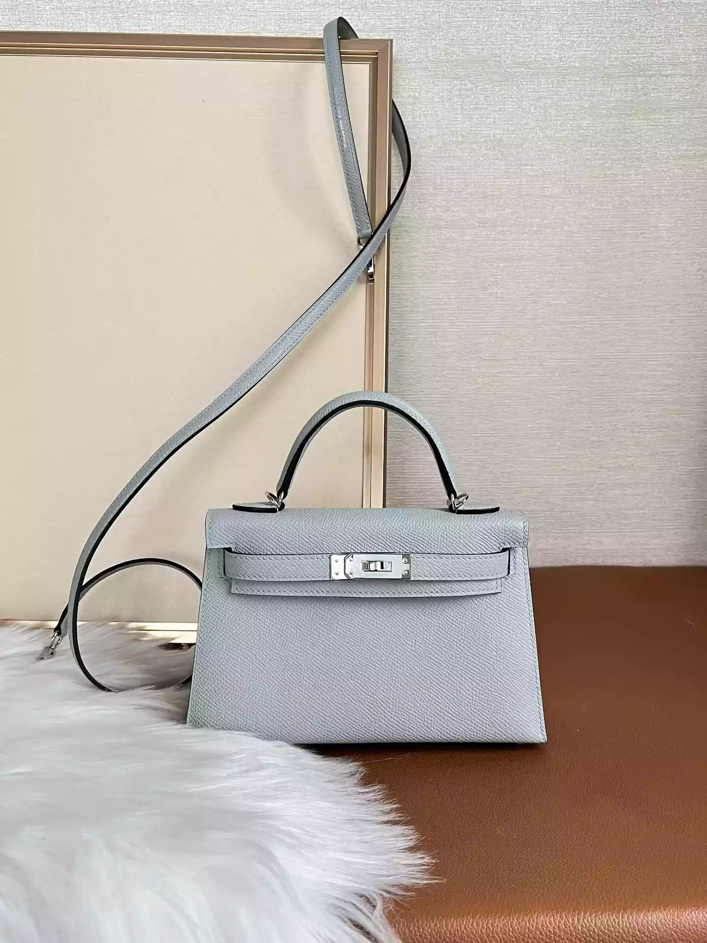 Hermès Bleu Glacier Epsom Mini Kelly 20 II Palladium Hardware – HW191