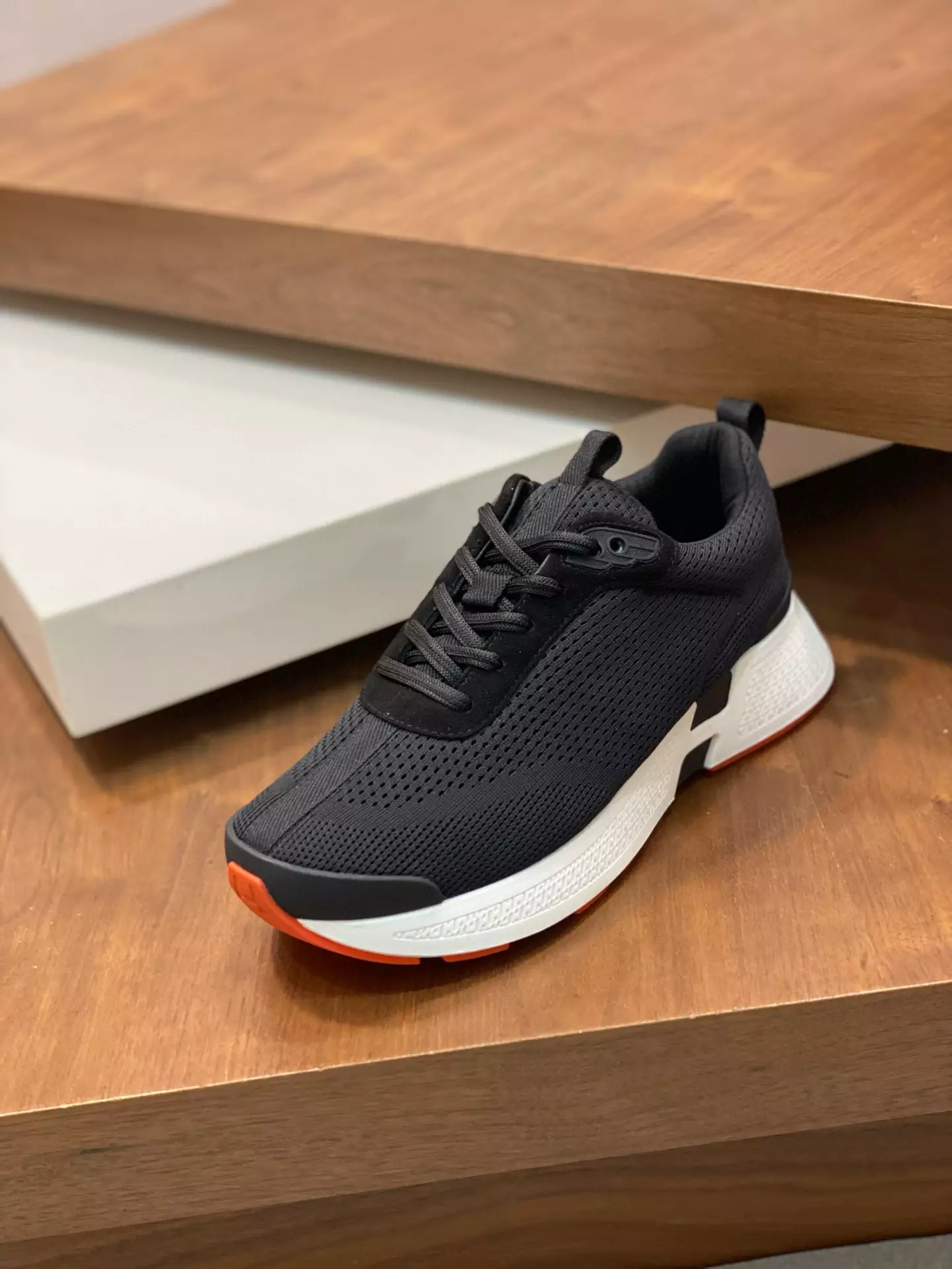 Hermes Heros Sneakers in Black Technical Knit – HM003