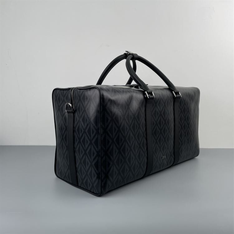 DIOR LINGOT 50 BAG BLACK CD DIAMOND CANVAS – DIO009