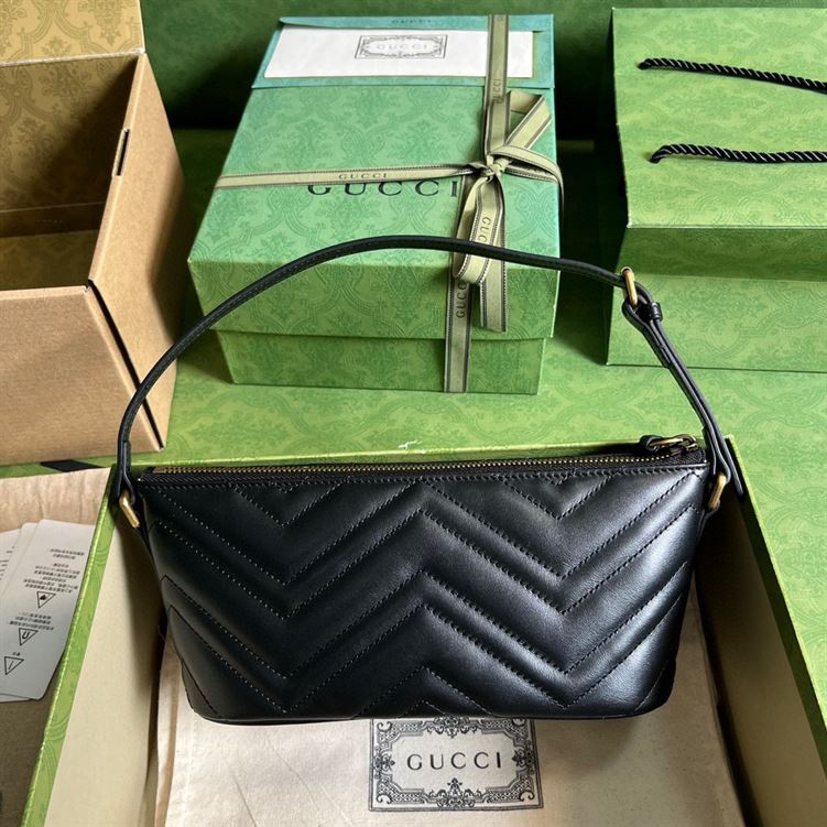 GUCCI MARMONT SHOULDER BAG IN BLACK LEATHER – GB13
