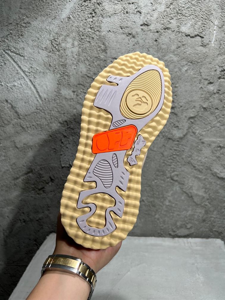 OFF-WHITE SPONGE MID-TOP SNEAKERS BROWN BEIGE – OFW041