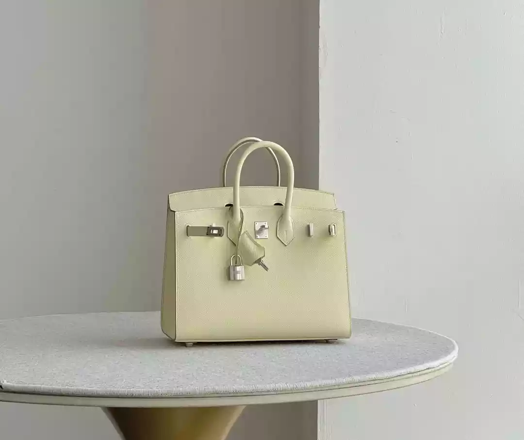 HERMES Epsom Birkin Sellier 25 Jaune Milton – HW193