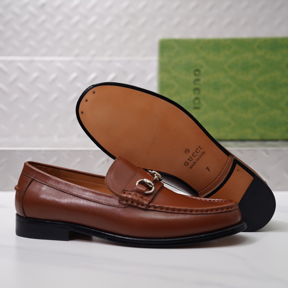 GUCCI LEATHER BROWN LOAFER – GL057
