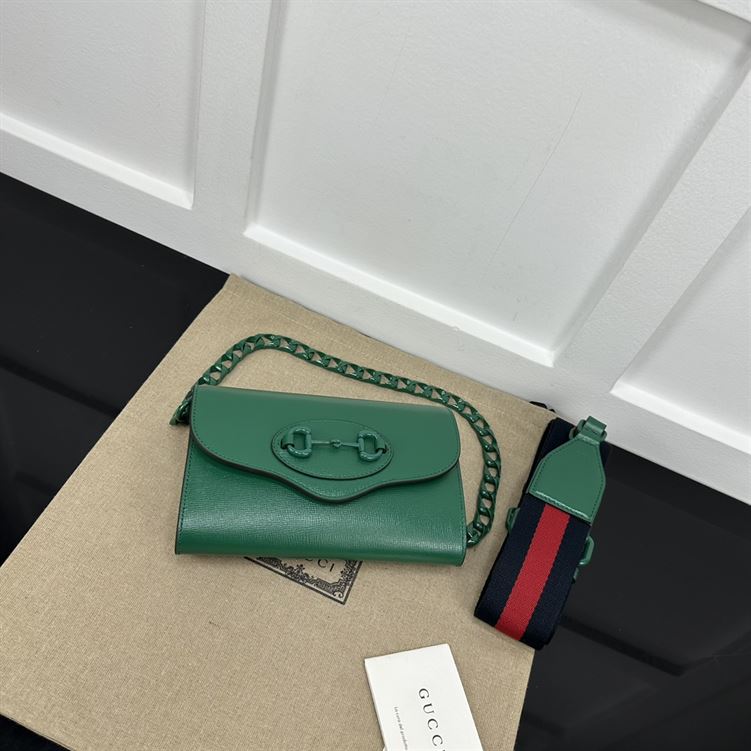 GUCCI HORSEBIT 1955 MINI BAG IN GREEN LEATHER – GB32