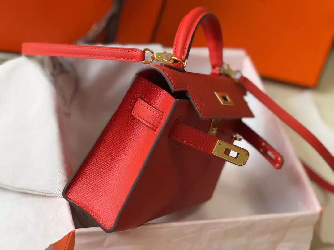 Hermes Kelly Mini II Bag In Rouge Casaque Epsom Leather GHW – HW124