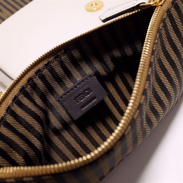 FENDI WALLET ON CHAIN WITH POUCHES MINI WHITE BAG – F053