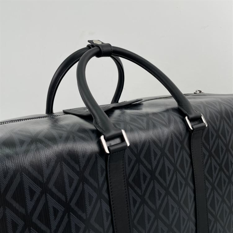 DIOR LINGOT 50 BAG BLACK CD DIAMOND CANVAS – DIO009