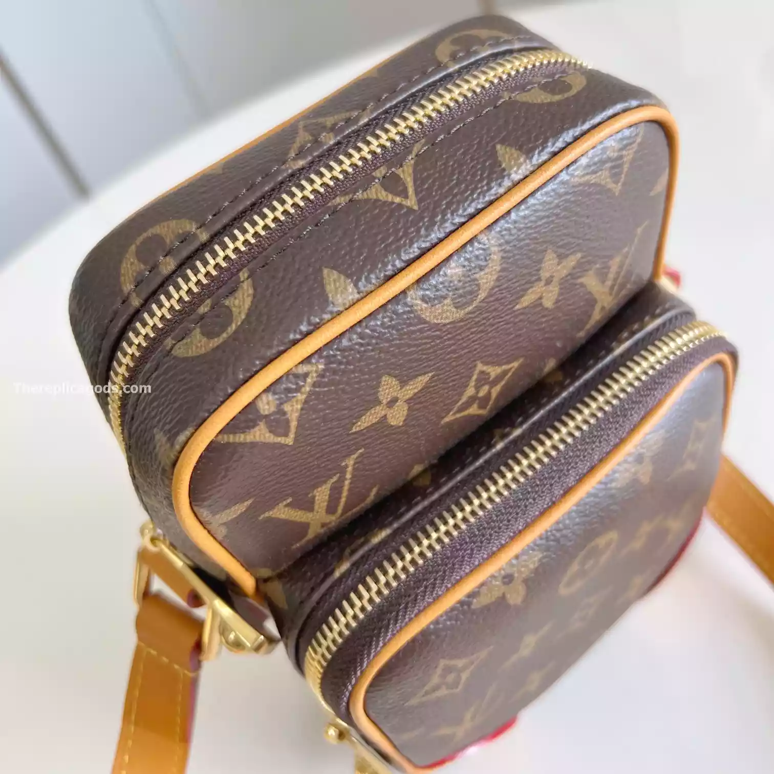 AMAZONE CROSS-BODY BAG BROWN MONOGRAM CANVAS – LW319