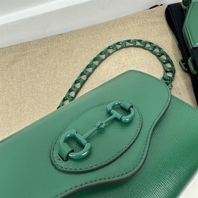 GUCCI HORSEBIT 1955 MINI BAG IN GREEN LEATHER – GB32