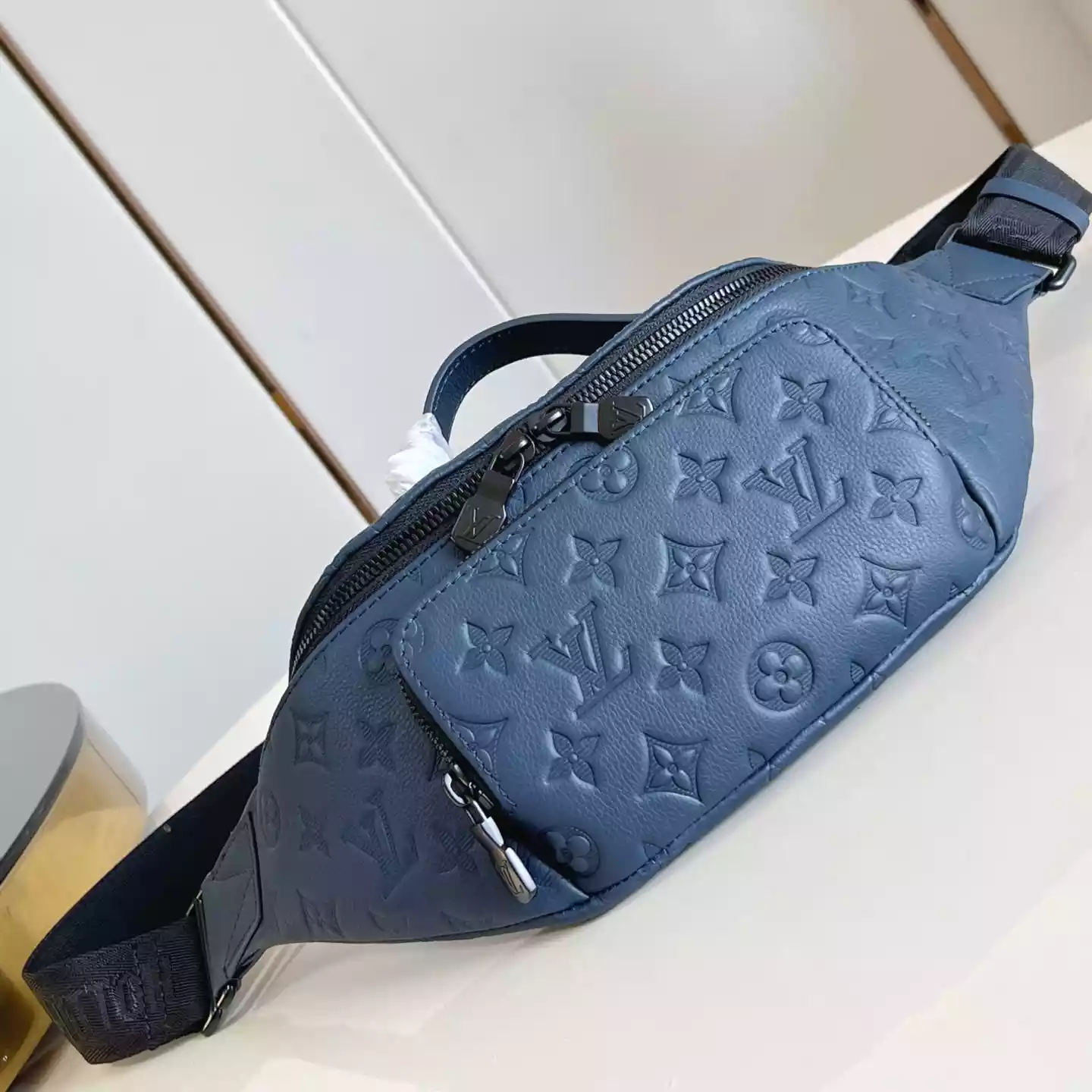 RUSH BUMBAG NAVY BLUE MONOGRAM SHADOW – LW304