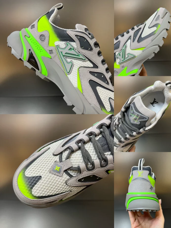 RUNNER TATIC SNEAKERS IN GREY AND GREEN – LVS236