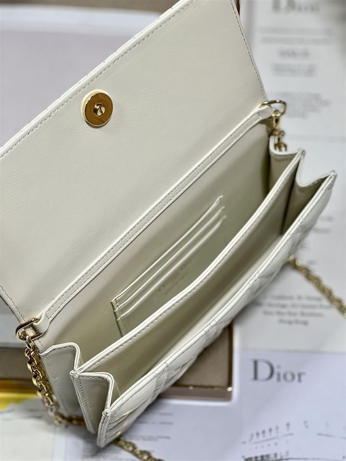 DIOR MISS DIOR MINI BAG LATTE CANNAGE LAMBSKIN – DOB057