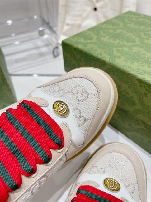 GUCCI SCREENER SNEAKERS IN GG LUREX AND NABUK – GCC123