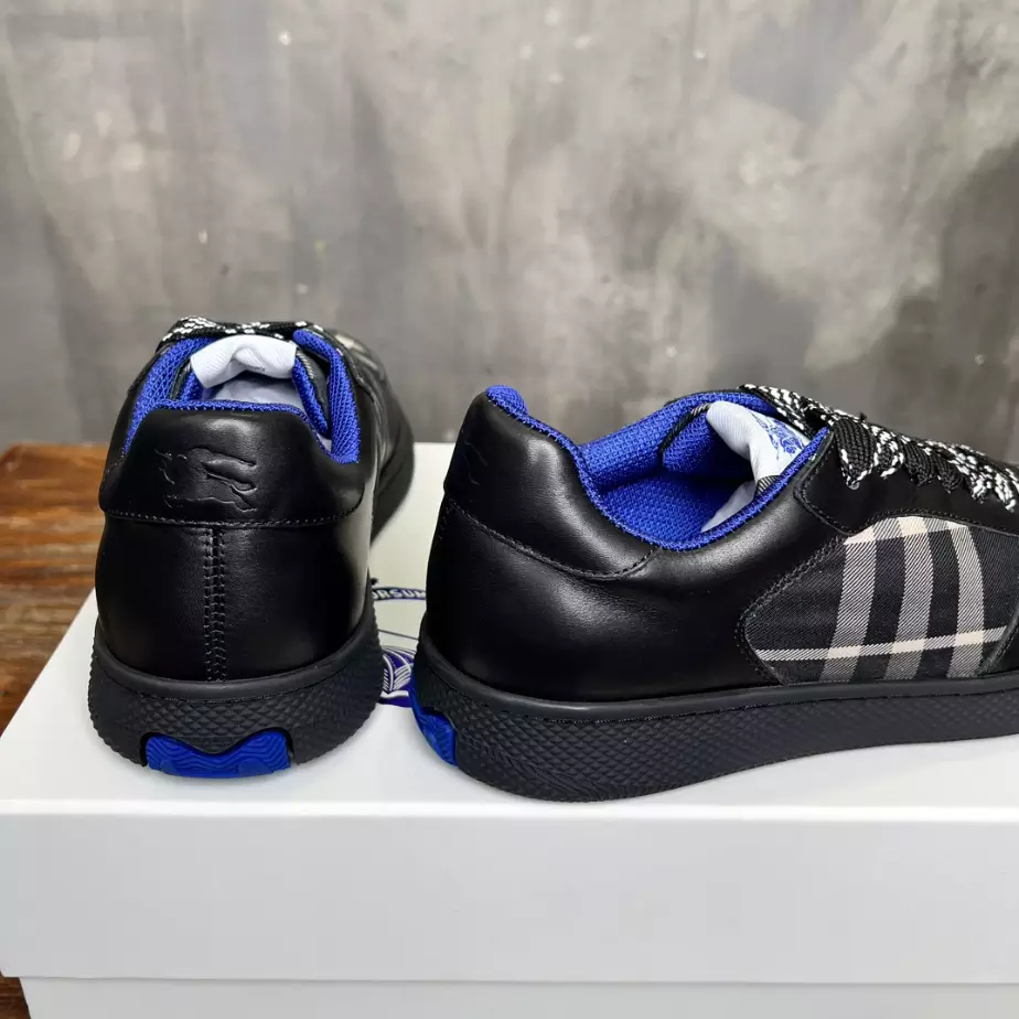 BURBERRY LEATHER AND CHECK TERRACE SNEAKERS – BBR084