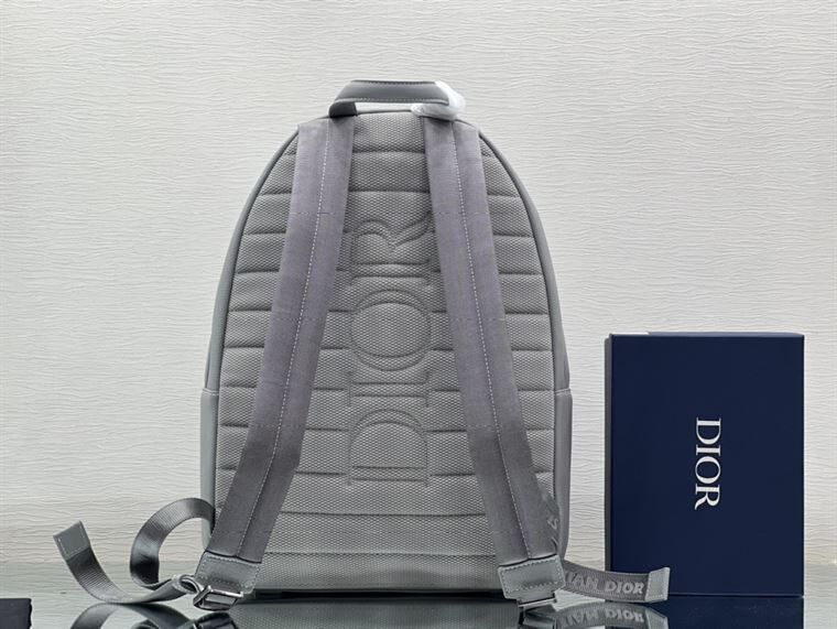 DIOR RIDER BACKPACK GRAY GRAINED CALFSKIN WTIH “CHRISTIAN DIOR 1947” SIGNATURE – DIO023