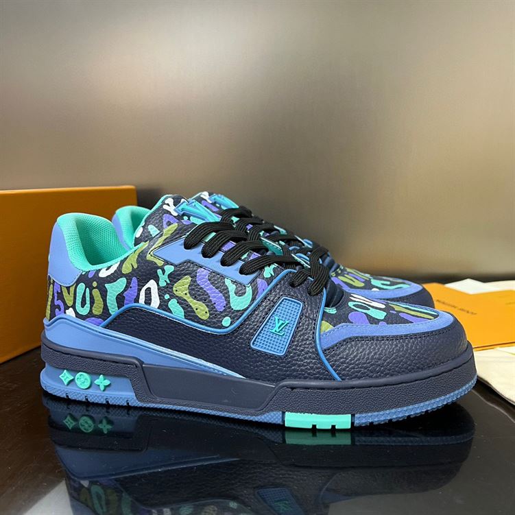 LOUIS VUITTON TRAINER SNEAKER IN MARINE – LVS144