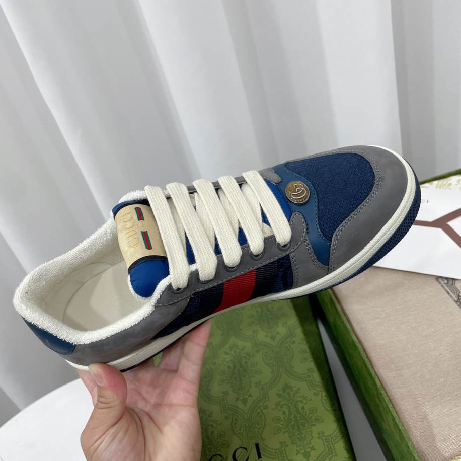 Gucci Screener Grey Suede Sneakers – GCC206