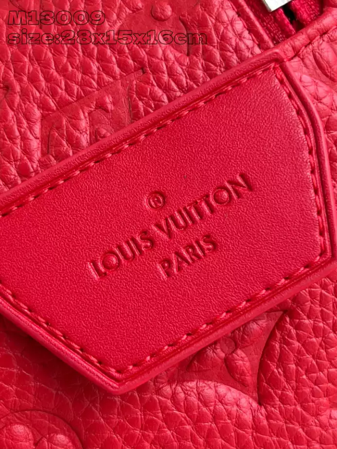 Louis Vuitton Dopp Kit Sari Red Taurillon Monogram Cowhide Leather Bag – LW140