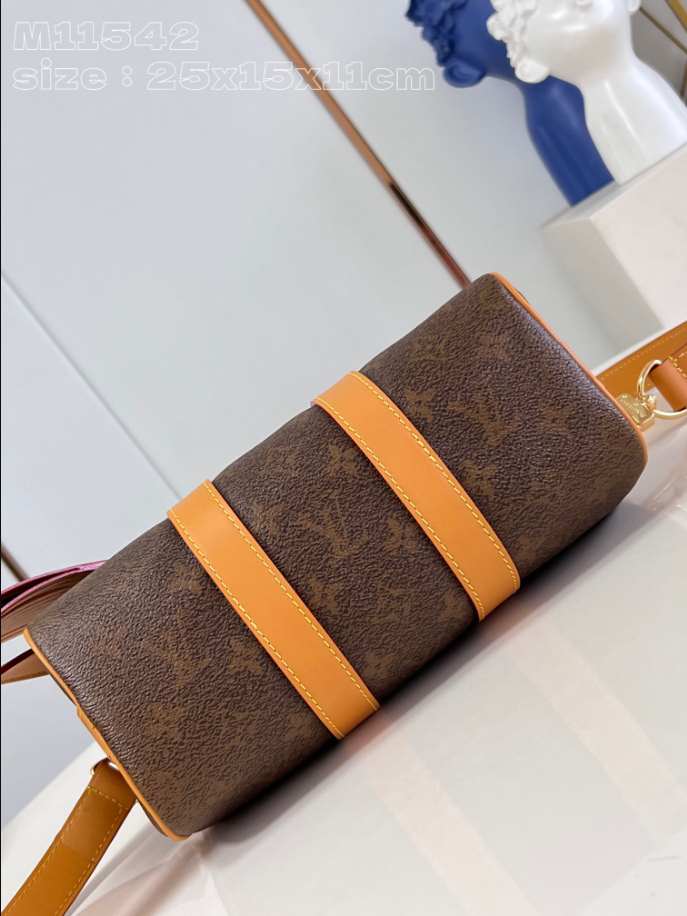 Louis Vuitton Keepall Bandoulière 25 Bag Gold – LW130