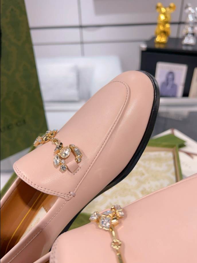 Gucci Jordaan Pink Leather Loafer – GL072