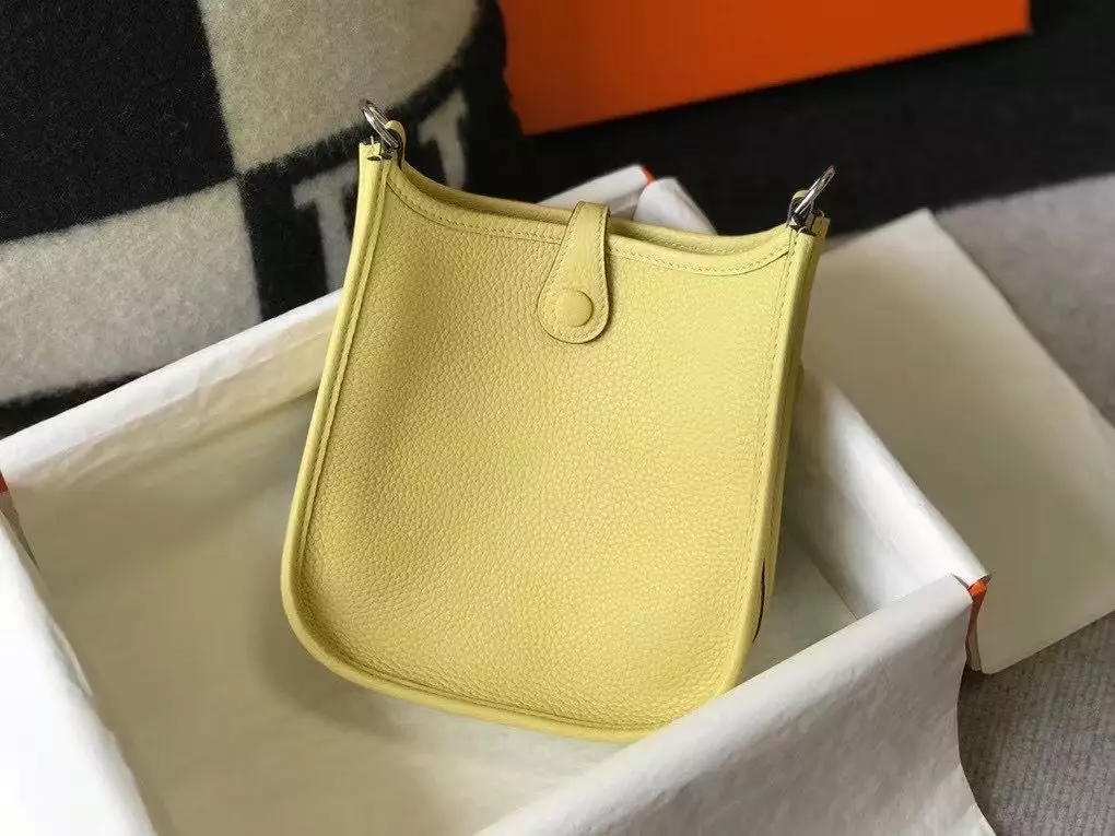 Hermes Evelyne III TPM Mini Bag In Jaune Poussin Clemence Leather – HW046