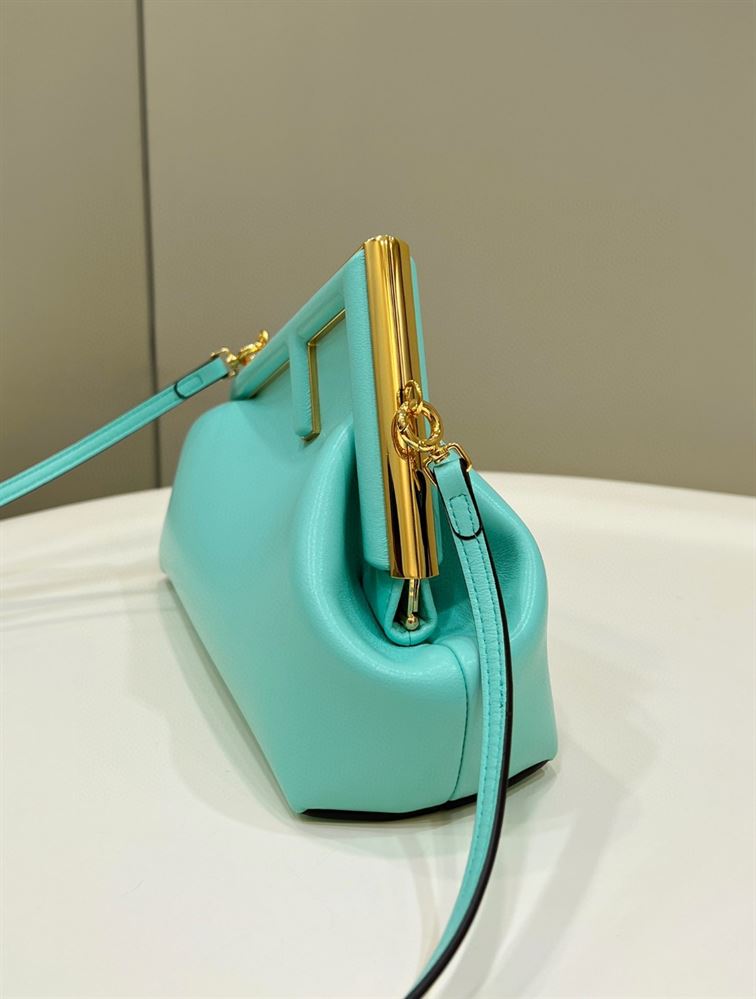 FENDI FIRST SMALL TURQUOISE LEATHER BAG – F047