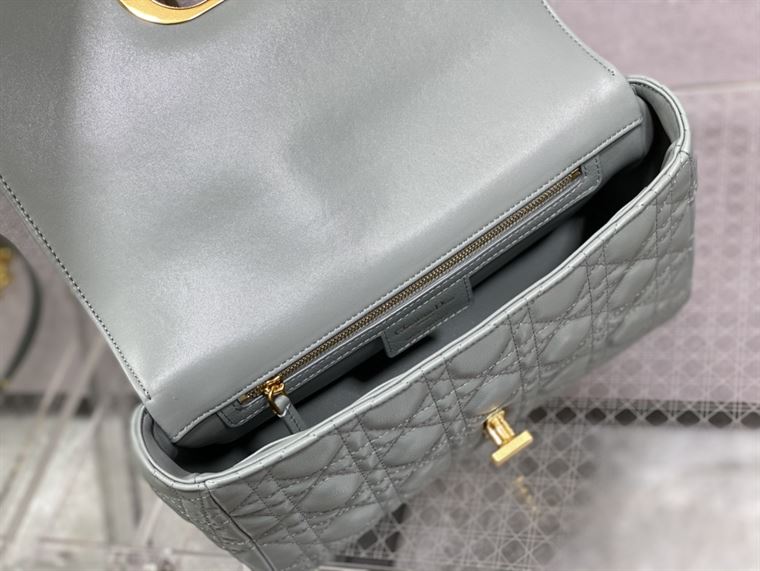 DIOR MEDIUM DIOR CARO BAG ETHEREAL GRAY SUPPLE CANNAGE CALFSKIN – DOB110