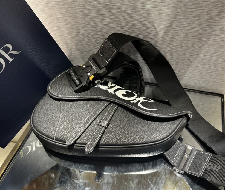 DIOR X PETER DOIG SADDLE BAG BLACK – DIO018