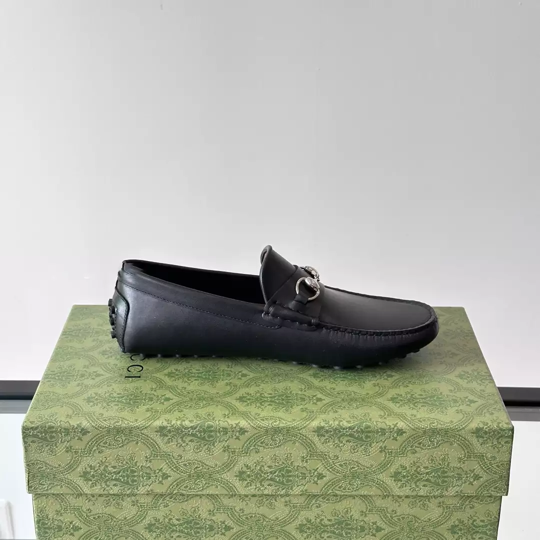 MEN’S DRIVER WITH HORSEBIT BLACK LEATHER – GL098