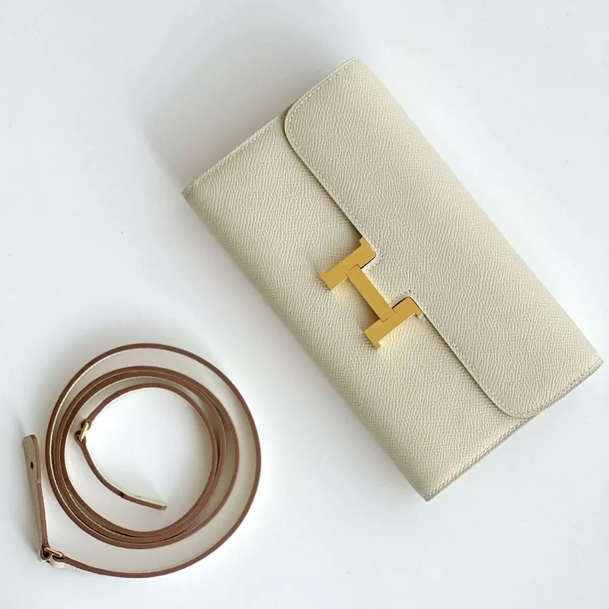Hermes Constance To Go Wallet in Craie Epsom Calfskin – HW177