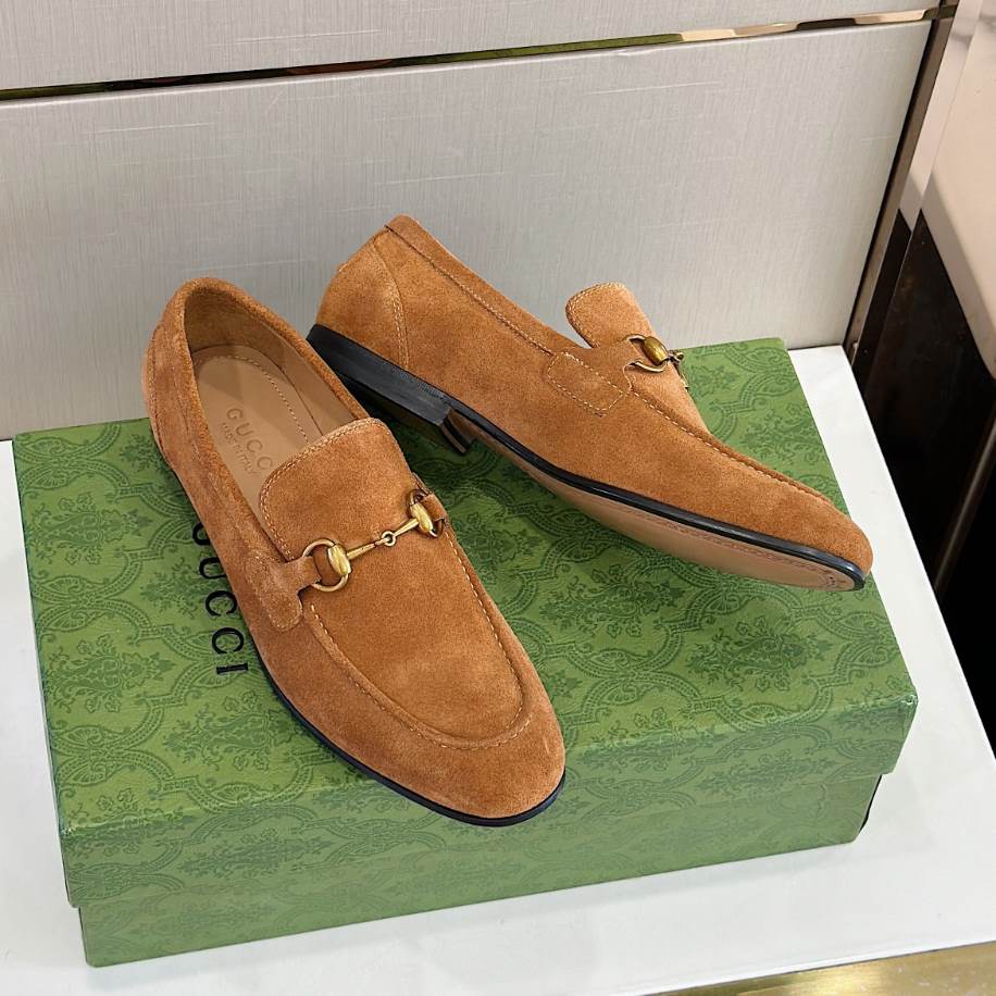 Gucci Jordaan Brown Suede Loafer – GL088