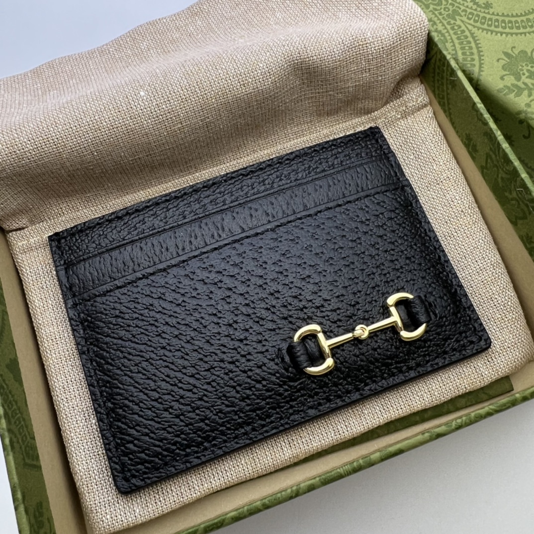 GUCCI BLACK HORSEBIT CARD HOLDER – WLG046