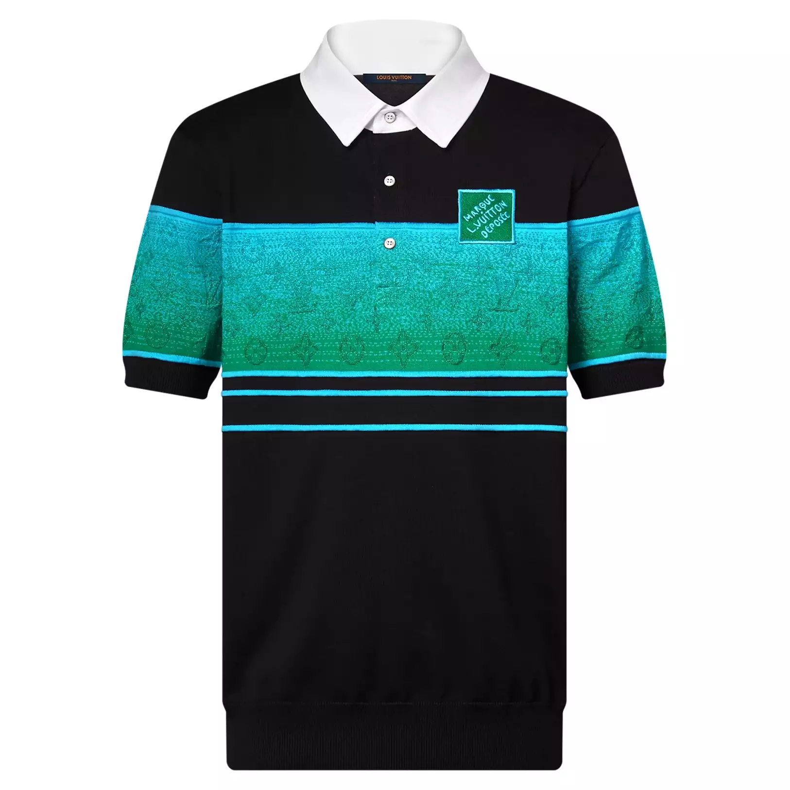 IRIDESCENT JACQUARD SHORT-SLEEVED POLO – LVTS138