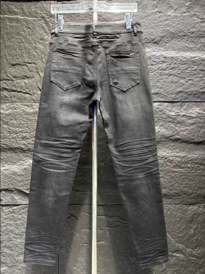 Amiri Rip Pink Black Embroider Jeans – AMIJ034