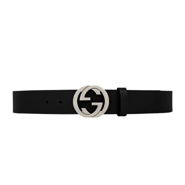 GUCCI LEATHER BELT WITH INTERLOCKING G – GB002