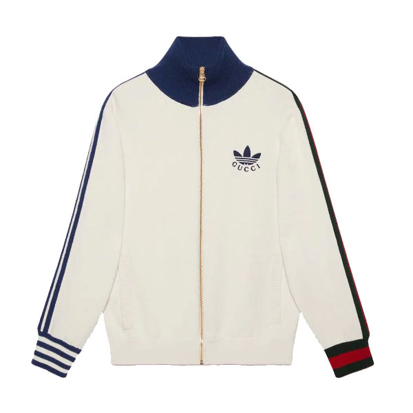 GUCCI X ADIDAS VISCOSE ZIP-UP JACKET WHITE – GCJ020