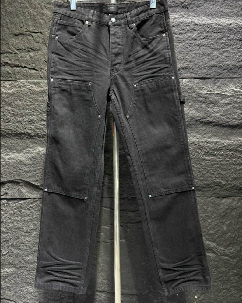 Amiri Double Knee Black Jeans – AMIJ003
