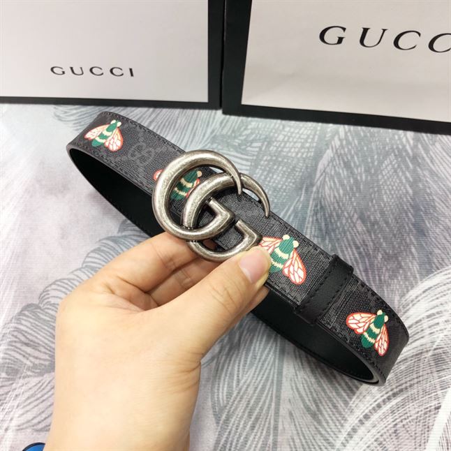 GUCCI GG MARMONT THIN BELT WITH BEES – GB033