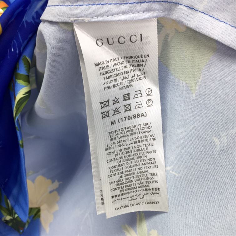 GUCCI PRINTED COTTON POPLIN BOWLING SHIRT – GGS022