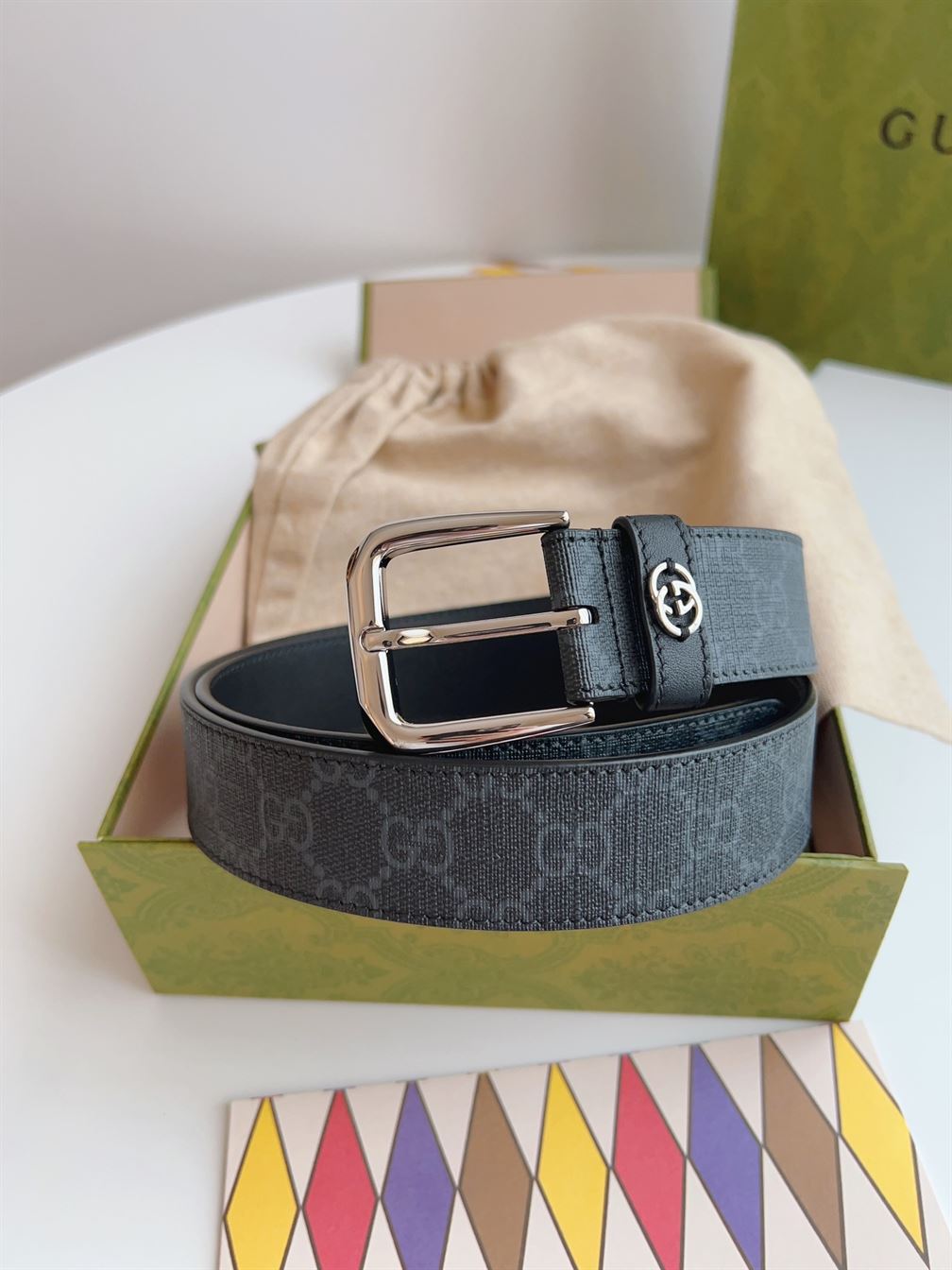 GUCCI BELT WITH INTERLOCKING G DETAIL – GB039