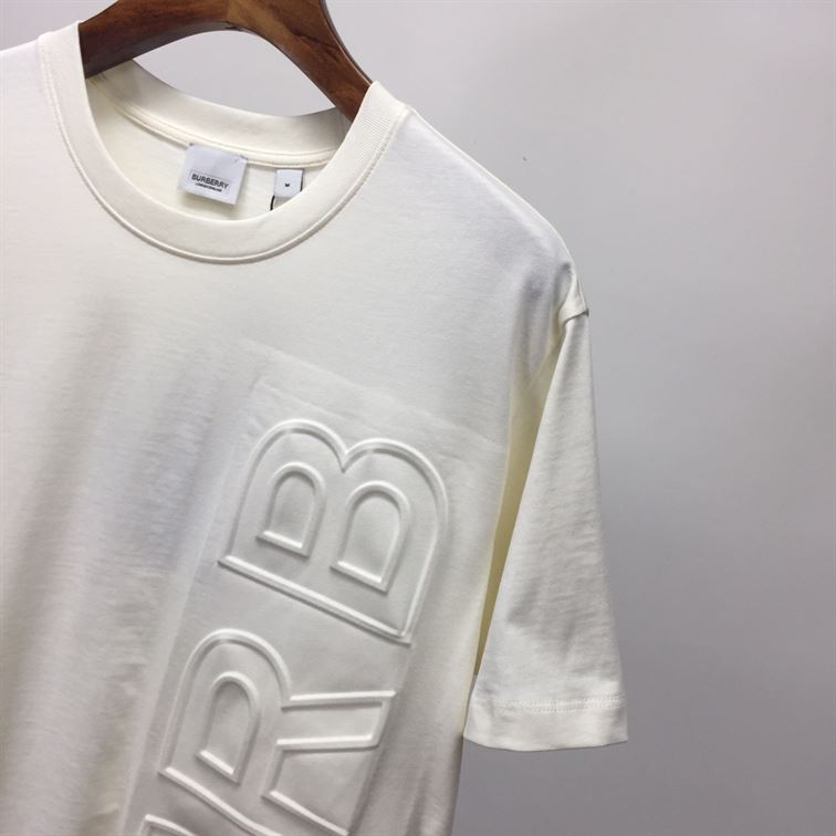 BURBERRY EMBOSSED LOGO COTTON OVERSIZED T-SHIRT – BRS024