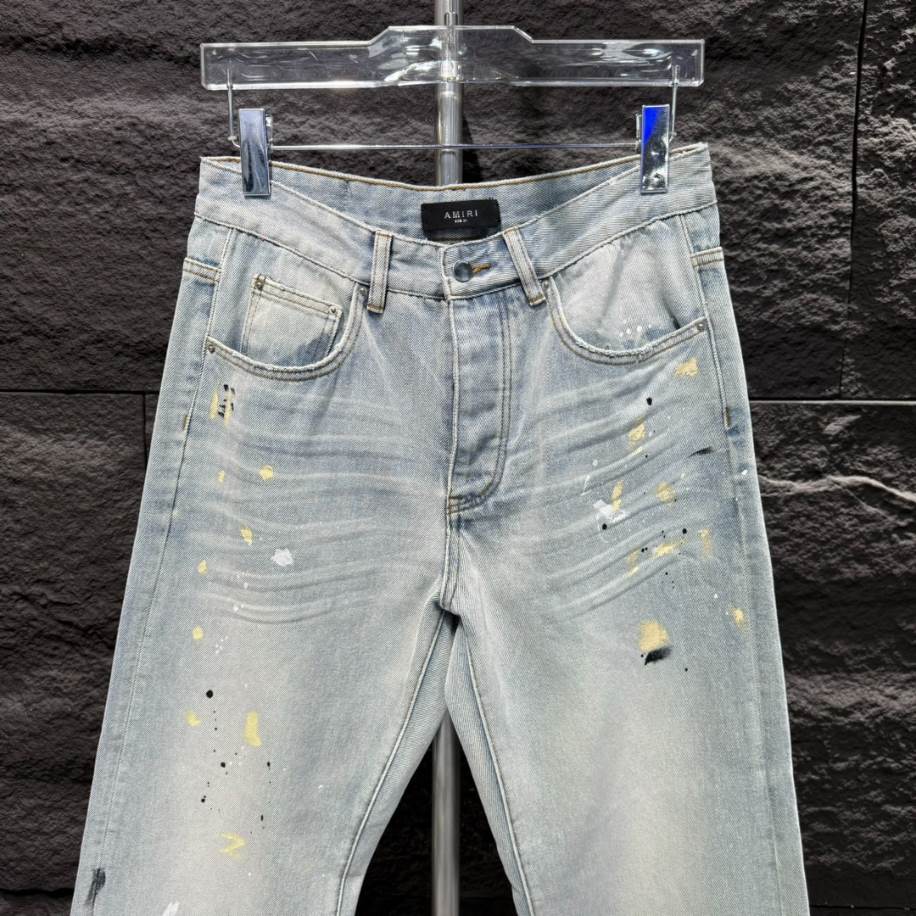 Amiri Men Painter Straight-leg Blue Jeans – AMIJ014